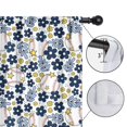 thumbnail image 4 of Blackout Kids Curtains,Blue Baseballs with Yellow Flowers Pattern Childrens Insulated Curtains Set Of 2,Bedroom Essentials,Toddler Room Decor 42"x84", 4 of 5