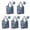 Pioneer Flower Floral-1, variant on 5 Pack Foldable Shopping Bag,Pioneer Flower Floral Print Pattern Reusable Grocery Bags with Pockets,Large Reusable Tote Bags with Handles Waterproof & Lightweight