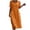 Orange, variant on VBVC Women's Short Sleeve Cotton Linen Midi Dress , Summer Tie Sleeve Dresses For Women,Ladies' Crew Neck Loose Dress with Pockets,Black,S-3XL