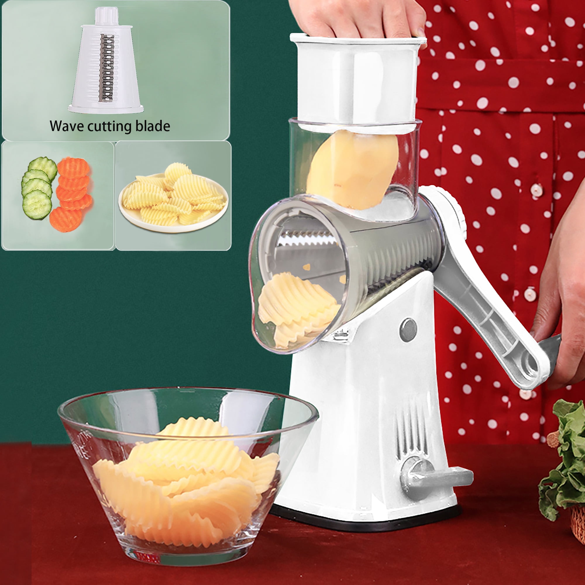 SliceEase Manual Vegetable Slicer Easy Round Mandoline For Potatoes,  Cheese, And More Compact Kitchen Gadget 210326 From Cong09, $15.08