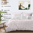 thumbnail image 3 of 3 Piece Pink Spring Floral Duvet Cover Set Twin Size,Microfiber Comforter/Quilt Cover with Corner Ties and 2 Pillowcases,Elegant Watercolor Summer Botanical All Season Bedding with Zipper Closure, 3 of 8