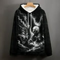 thumbnail image 5 of LAOLIUSN Men's 3d Print Wolf And Bald Eagle Graphic Hoodie Animal Themed Sweatshirt, S-4XL, 5 of 7