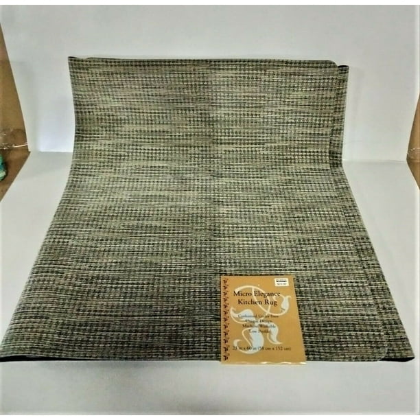 Mohawk Home Micro Elegance Kitchen Rug 23" x 60", Houndstooth Gray