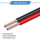 thumbnail image 5 of 1 Pc Cable Inversor de Batería 10 AWG Gauge 6FT 3/8" Lug Cable de Batería Universal para Automóvil Vehículo Barco RV Solar Cobre Estañado Negro, 5 of 7