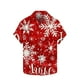 thumbnail image 1 of Hombres de Manga Larga, Navidad Impresa Turndown Collar Blusa, Casual Moda Botón Camisa para las Vacaciones, 1 of 5