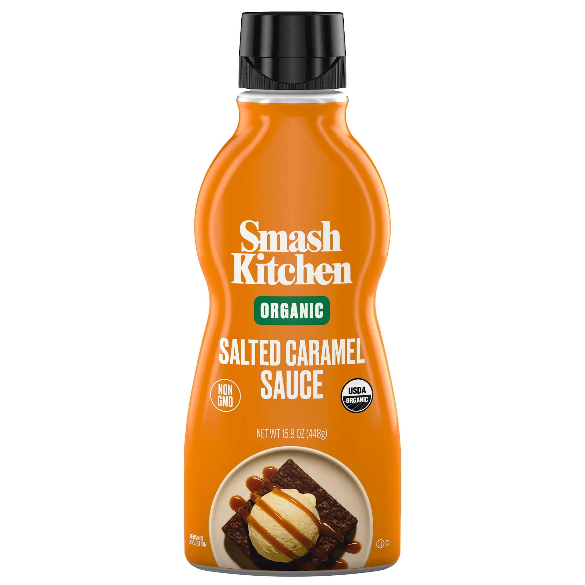 (12 pack) Smash Kitchen Organic Non-GMO Salted Caramel Dessert Sauce, 15.8 oz