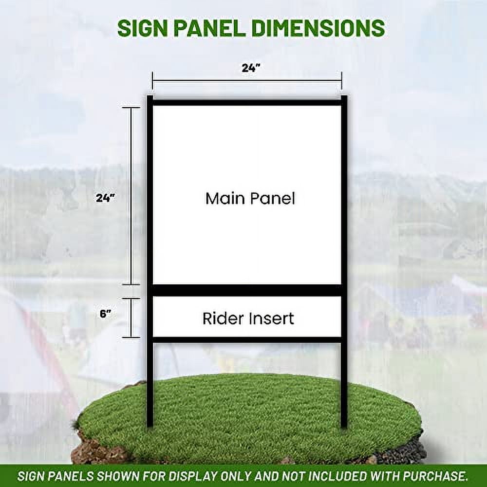 justsignframes Real Estate Yard Sign Stake Metal H Frame (1 Pack) - 24" x 24"