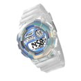 thumbnail image 4 of Reloj de pulsera deportivo LED digital impermeable multifuncional ligero transparente para niños y niñas plateado, 4 of 10