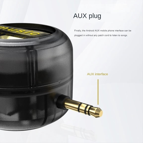 Portable Mini Speaker Universal 3.5mm Sound Box Mobile Phone Amplifier External Wired Speakers Transparent Blue