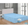 thumbnail image 3 of Ruffled Bed Skirt with Split Corners - Microfiber Bedskirt - Dust Ruffle - Light Blue, Full - 14 Inch Drop, 3 of 5