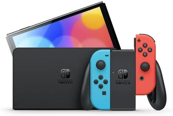 Nintendo Switch Console - OLED Model with Neon Blue and Red