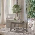 thumbnail image 3 of 31.5"  Rustic Coffee Table for Living Room, Rectangular Wooden Centre Table with Storage Shelf, Easy Assembly & Compact for Small Spaces, Flats, 3 of 7
