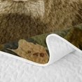 thumbnail image 5 of Castle Fairy Vintage Fall Maple Surround Deer Bed Spread Queen for Boys,Mixed Tone Autumn Leaf Woodland Queen Coverlet Set,Brown Olive Cream, 5 of 7
