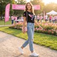 thumbnail image 5 of Women Breast Cancer Shirt Pink Ribbon Tees Short Sleeve Crewneck Tops Breast Cancer Awareness Tshirt Soft Breast Cancer Support Pink Ribbon Clothes, 5 of 7