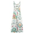 thumbnail image 4 of Viikei Spring Dresses for Women 2025,Summer Dresses for Women's Print Sleeveless Round Neck Dress Casual Dresses White XL, 4 of 5