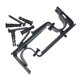 thumbnail image 4 of 4pcs Titulares de Soportes de Pared de Metal Ajustable para El Diámetro de Cortina. hasta 19.05mm Negro, 4 of 4