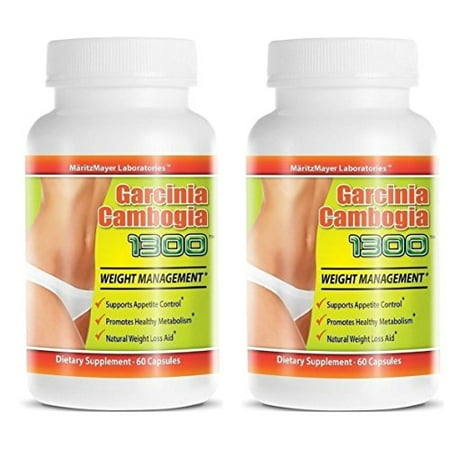 Garcinia Cambogia Extract 1300 60% HCA Weight Management Appetite Suppressant 60 Capsules Per Bottle 2 (Garcinia Cambogia Extract Best Brand)