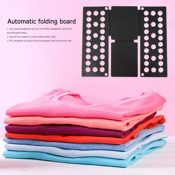 Peggybuy Laundry Folding Board Kids Adjustable Clothes Holder Organzier (Black)