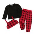 thumbnail image 1 of TheFound Girl?s Solid Color Long Sleeve Tops  Plaid Vest and Long Pants Set, 1 of 7