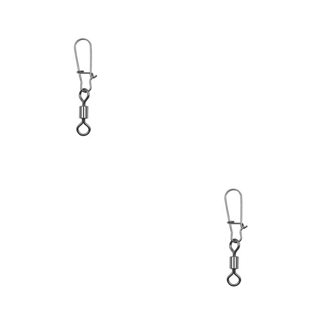 Naiovety Paquete de 10 pines de conector de pesca, anzuelo a presión portátil para agua salada, aparejos de cebo, anzuelo para principiantes Type2 NO2