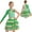 Green, variant on iiniim Kids Girls Christmas Dance One Shoulder Long Sleeve Ballet Tutu Leotard Figure Ice Skating Dress Red 6