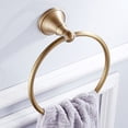 thumbnail image 3 of Anillo de toalla de latón antiguo, soporte para toalla de mano, accesorios de baño, colgador de toalla de ducha cepillado, redondo, montado en la pared, 3 of 5