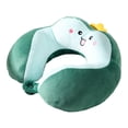 thumbnail image 1 of Almohada de viaje, almohada para el cuello, portátil, práctica, para hombres y mujeres, almohada en forma de U, soporte para el cuello para mochilero, Verde, 1 of 8