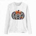 thumbnail image 4 of Godom Halloween Shirts Womens Pumpkin Shirt Tshirts Casual Letter Print Tees Cute Ghost Fall Tops, 4 of 4