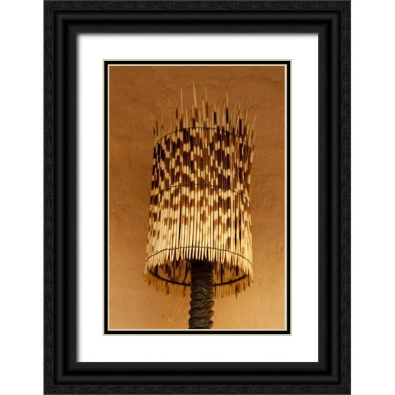 Kaveney, Wendy 23x32 Black Ornate Wood Framed with Double Matting Museum Art Print Titled - Namibia, Opuwo A lamp made of porcupine quills