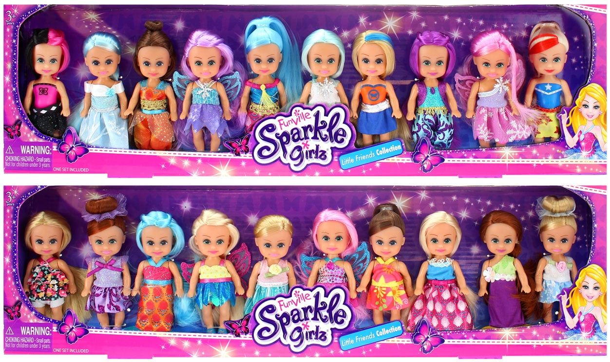 little dolls with colored hair