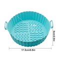 thumbnail image 2 of Ygjytge Bandeja Silicona para Freidora Aire Hornos Bandeja para Hornear Microondas Au Gratin Mat (Azul Claro), 2 of 7