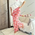 thumbnail image 4 of Sanrio-pantalones de felpa de Hello Kitty para mujer, tejido elástico suave y cálido, pijama de dibujos animados para niña, pantalones para el hogar, regalos de vacaciones de Navidad, 4 of 4