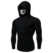 Calsunbaby Men Skull Mask Hoodie Sweatshirt Jacket Pullovers Jumper Tops Black M