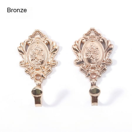 

Vintage Style Wall Hanging Coat Hooks Metal Curtain Tieback Holders Decorative Curtain Tiebacks Hooks 2Pcs New