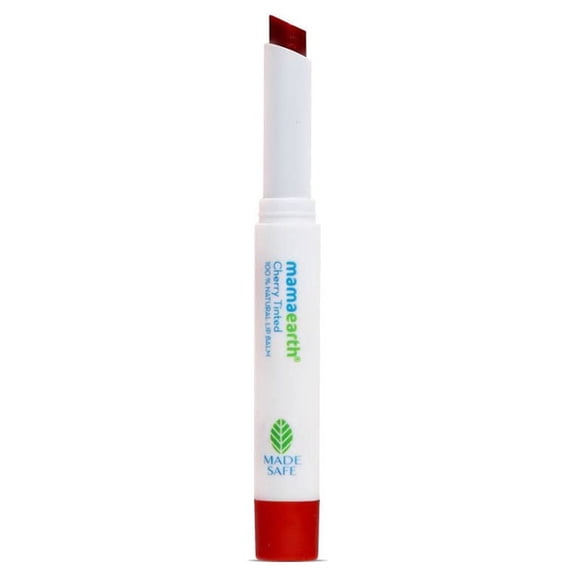 Mamaearth Nourishing Cherry Tinted Natural Lip Balm | 12 Hour Moisturization with Coconut Oil & Cherry | Relieves Dry, Cracked Lips & Makes Lips Soft & Supple | 0.07 Oz/2g