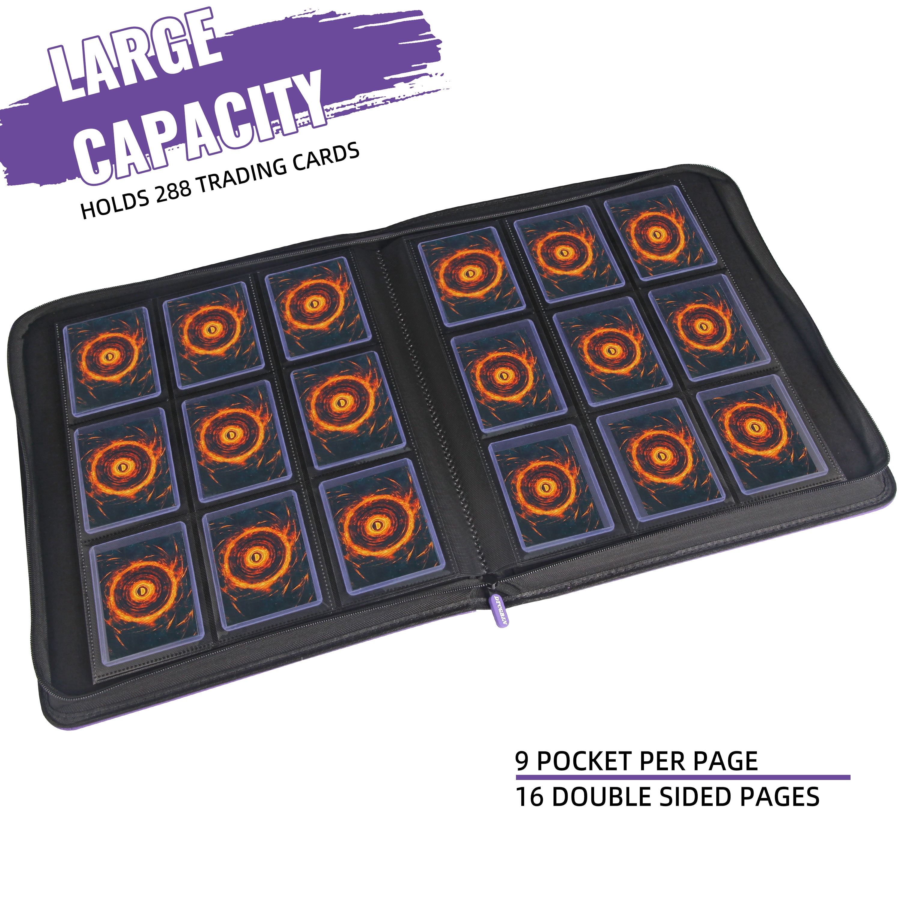 best card binder mtg EYEGLEAM for MTG/TCG,9 Pocket Trading Card Binder for YGO/PTCG,Holds 720 Cards,Collector Card Album for Standard Game Cards,Toys Gifts : Toys & Games Trading Card Binder - 9