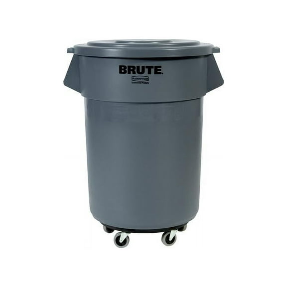 Rubbermaid Commercial 265400GYCT Brute 55-gallon Container Lid - Flat - Plastic - 3 / Carton - Gray