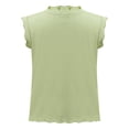 thumbnail image 2 of Alvivi Kids Girls Summer Sleeveless Crew Neck Ribbed Knit Crop Tank Top Vest T-Shirts Blouse Green 7-8, 2 of 7