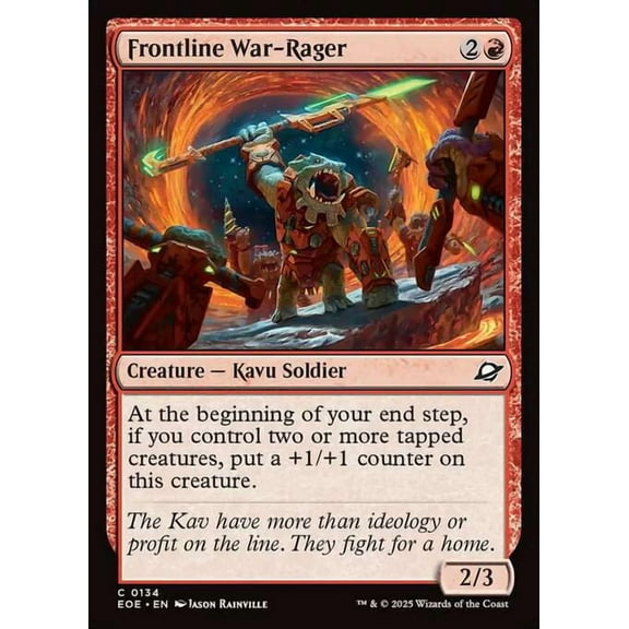 MtG Edge of Eternities Common Frontline War-Rager (FOIL) #134
