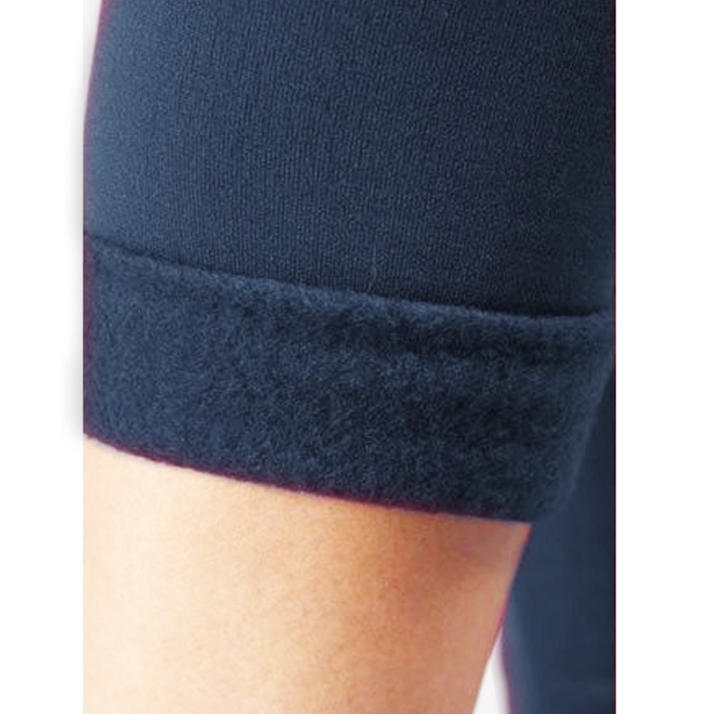Capri Pants Tight Blue Fleece Thick Seamles Lined Warm Footless Winter Leggings