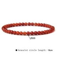 thumbnail image 2 of Bohemian Stretch stone beads Bracelets Red Agate 4mm Sizes - Gemstone Beaded Bracelets For Women and Men 6.5-7.2in Round bangle, 2 of 8