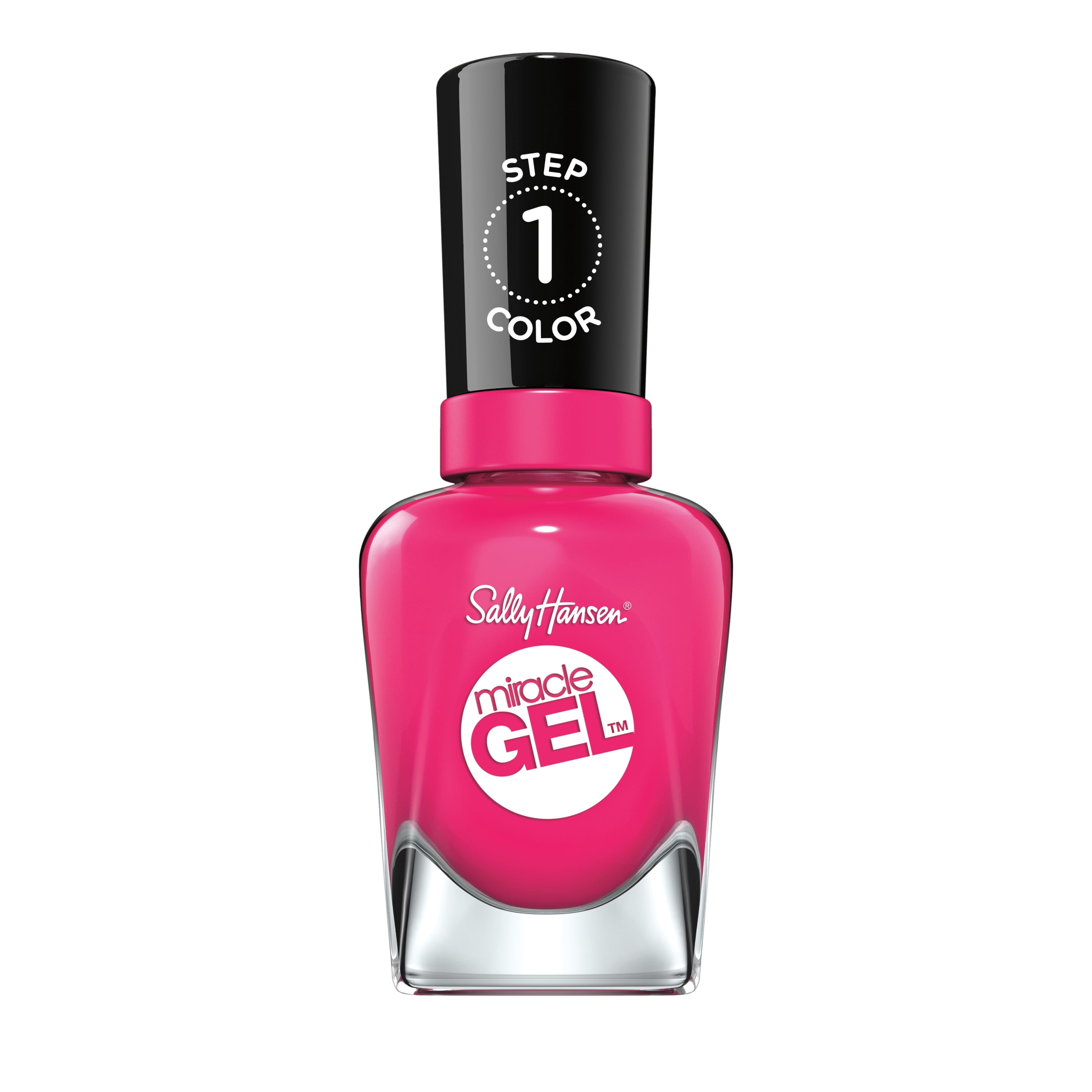 Sally Hansen Miracle Gel Nail Color, Rhapsody Red, 0.5 oz, At Home Gel Nail Polish, Gel Nail Polish, No UV Lamp Needed, Long Lasting, Chip Resistant