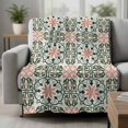 thumbnail image 2 of Boho Flowers Blanket Soft Cozy Warm Throw Blanket for Couch, Plush Fuzzy Flannel Fleece Blankets for Sofa, Farmhouse Abstract Geometric Patterned Bed Blankets Lightweight Gifts for Women, 32"x48", 2 of 9