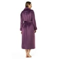thumbnail image 2 of Turquaz Linen Women’s Long Plush Fleece Bathrobe with Pockets (Purple, XL), 2 of 3