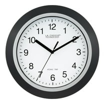 La Crosse Technology 10 inch Classic Black Atomic Analog Wall Clock, WT-3102B
