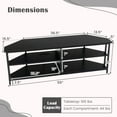 thumbnail image 3 of Costway Corner TV Stand for TVs up to 65" TV Console Table with AC Outlets&USB A Ports Black, 3 of 10