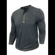 thumbnail image 2 of Camisetas Henley para Hombre, Larga Raglán, Informales, Ajustadas, Ligeras, de Moda. Gris Oscuro L, 2 of 7