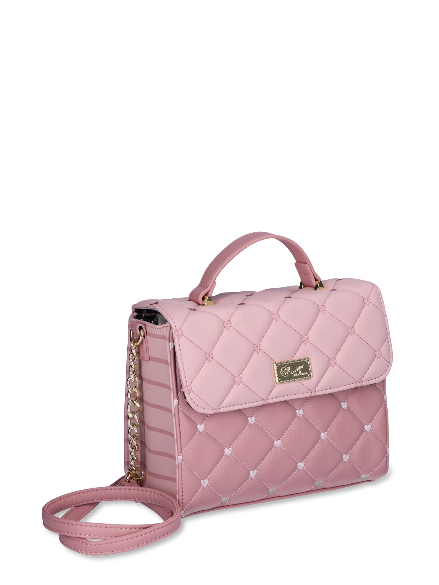 Betsey Johnson Coquette Quilted Pink Oversized Bow Shoulder Bag