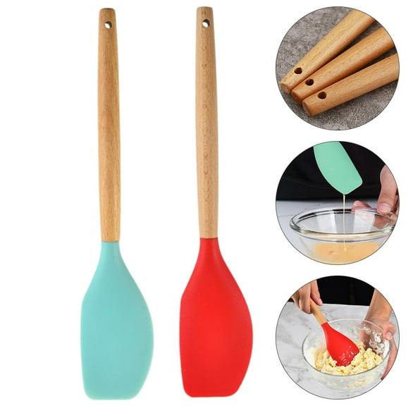 TAILTOSS 2Pcs Silicone Kitchen Spatulas for Stirring with Design
