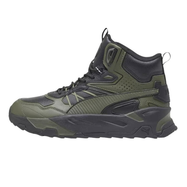 Botas Puma Trinity Mid Hybrid Leather Hombre Casual verde 26